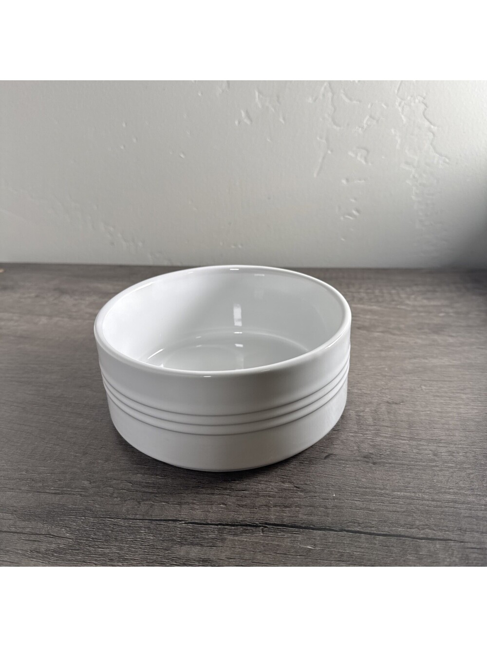 Mimosa LE CREUSET Matte White 6.5" Small Souffle Bowl 1 Quart Dog Pet Food NEW